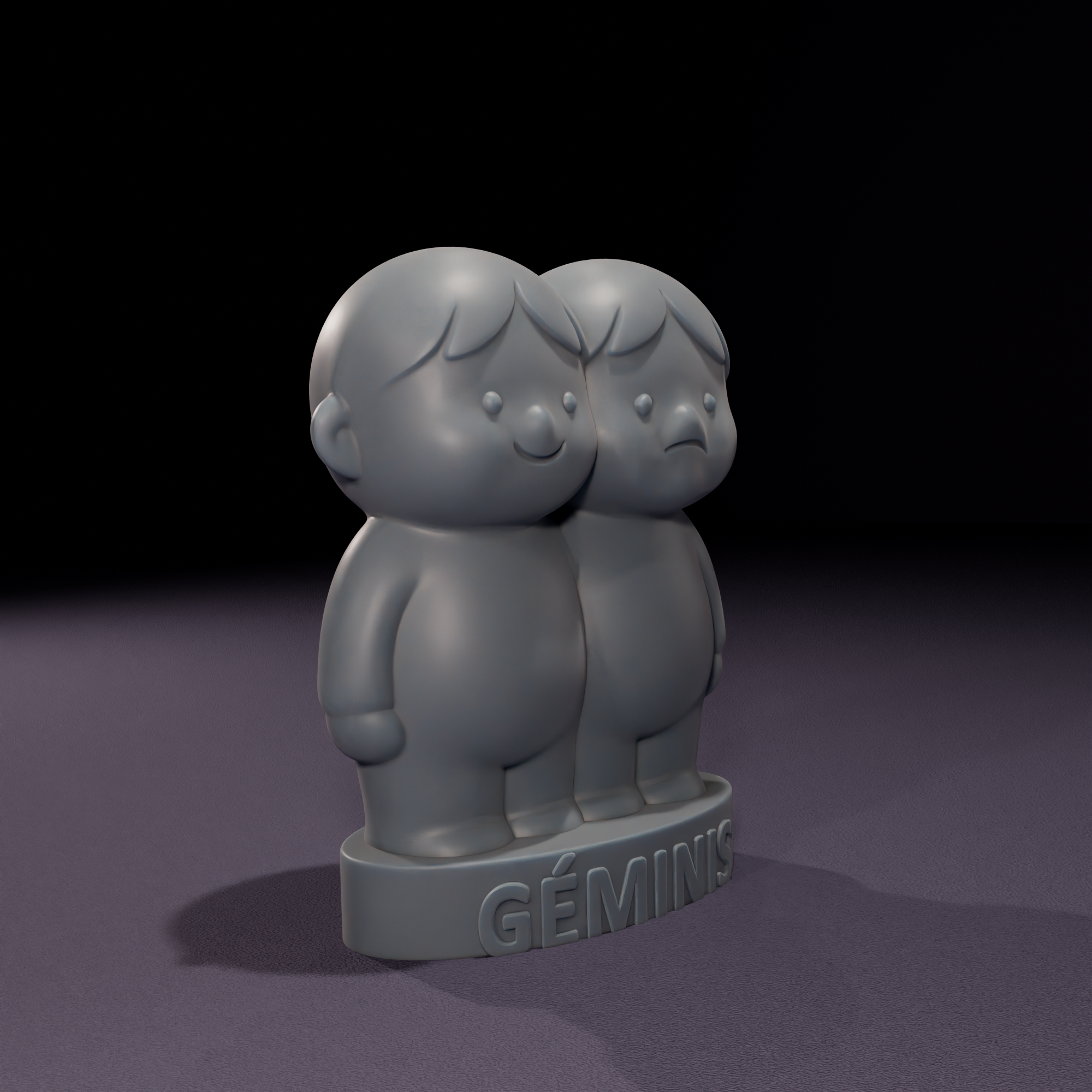 Vela de Geminis Chibi – Modelo 3D para impresión - Imagen 3